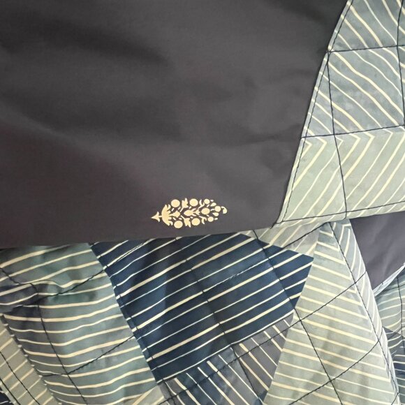 Free People Movement Printed All Prepped Bib Overalls. Indigo Patch XS  *NWOT* - Picture 8 of 9